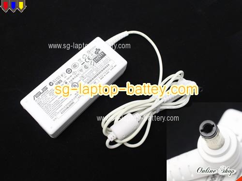 ASUS C90S adapter, 19V 3.42A C90S laptop computer ac adaptor, ASUS19V3.42A65W-5.5x2.5mm-W