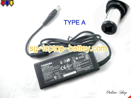 TOSHIBA SATELLITE 220CDS adapter, 15V 3A SATELLITE 220CDS laptop computer ac adaptor, TOSHIBA15V3A45W-6.0x3.0mm-TYPE-A