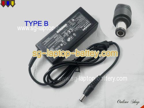 TOSHIBA PORTEGE 7220CTE adapter, 15V 3A PORTEGE 7220CTE laptop computer ac adaptor, TOSHIBA15V3A45W-6.0x3.0mm-TYPE-B