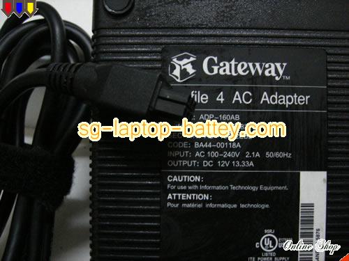  image of GATEWAY 6500683 ac adapter, 12V 13.33A 6500683 Notebook Power ac adapter GATEWAY12V13.33A160W-6PIN