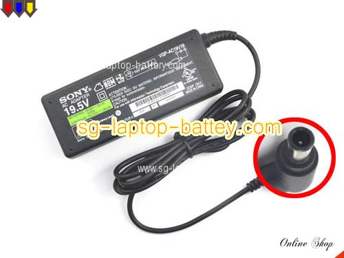 SONY PCG-7Z2L adapter, 19.5V 3.9A PCG-7Z2L laptop computer ac adaptor, SONY19.5V3.9A75W-6.5x4.4mm