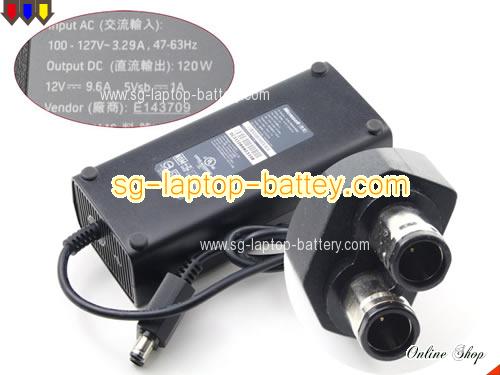  image of MICROSOFT E131881 ac adapter, 12V 9.6A E131881 Notebook Power ac adapter MICROSOFT12V9.6A115W-2holes-100-127V