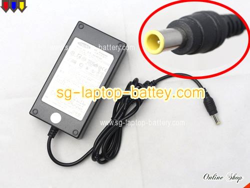 SAMSUNG S22A100N adapter, 14V 3A S22A100N laptop computer ac adaptor, SAMSUNG14V3A42W-6.5x4.4mm