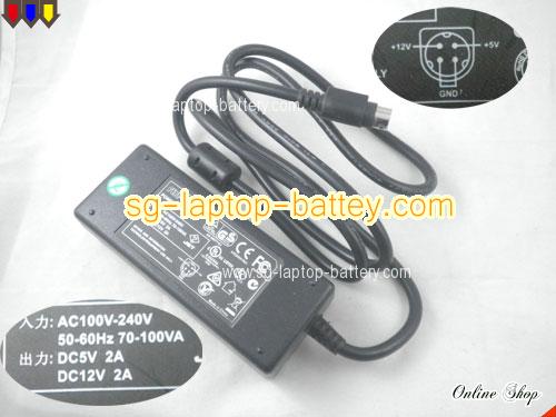  image of FLYPOWER SPP34-12.0 ac adapter, 12V 2A SPP34-12.0 Notebook Power ac adapter FLYPOWER12V2A24W-4PIN