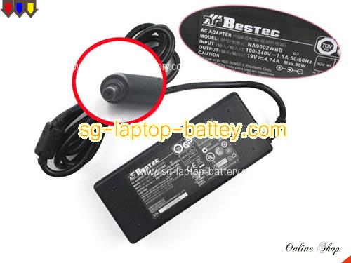  image of BESTEC NA9002WBB ac adapter, 19V 4.74A NA9002WBB Notebook Power ac adapter BESTEC19V4.74A90W-4.0x1.7mm