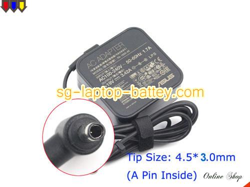 ASUS UX32VD-DS72-NB adapter, 19V 3.42A UX32VD-DS72-NB laptop computer ac adaptor, ASUS19V3.42A-4.5x3.0mm-SQ