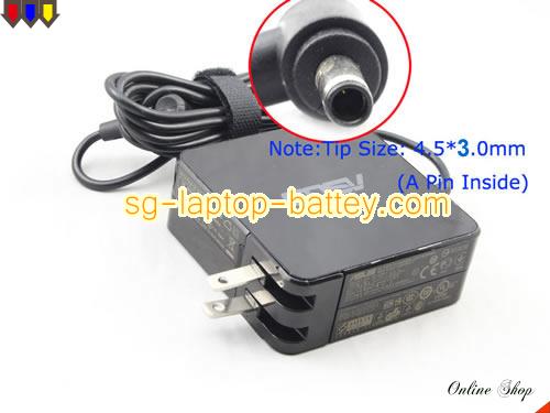 ASUS UX32VD-DS72-NB adapter, 19V 3.42A UX32VD-DS72-NB laptop computer ac adaptor, ASUS19V3.42A-4.5x3.0mm-SQ-US