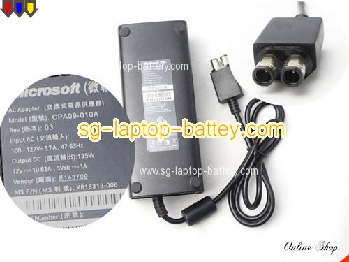 MICROSOFT MICROSOFT XBOX 360 SLIM BRICK adapter, 12V 10.83A MICROSOFT XBOX 360 SLIM BRICK laptop computer ac adaptor, MICROSOFT12V10.83A130W-2holes