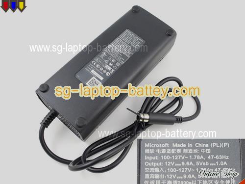  image of MICROSOFT 12V 9.6A ac adapter, 12V 9.6A 12V 9.6A Notebook Power ac adapter MICROSOFT12V9.6A115W-1hole-100-127V