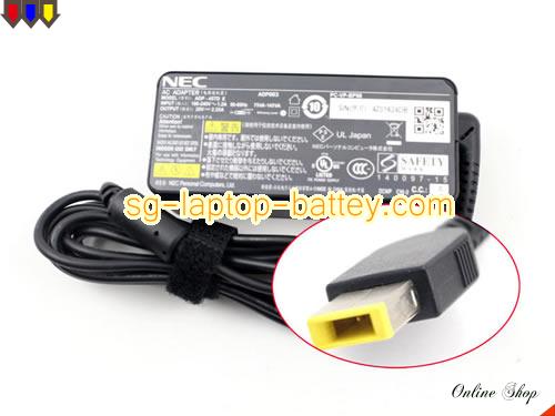 NEC PC-HZ750BAB adapter, 20V 2.25A PC-HZ750BAB laptop computer ac adaptor, NEC20V2.25A45W-rectangle