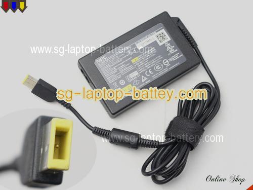 NEC PC-HF750CAB adapter, 20V 3.25A PC-HF750CAB laptop computer ac adaptor, NEC20V3.25A-65W-rectangle-pin