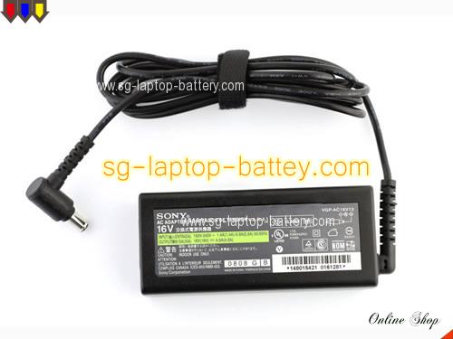 SONY PCG-TR1/B adapter, 16V 4A PCG-TR1/B laptop computer ac adaptor, SONY16V4A64W-6.5x4.4mm