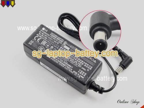 LG 24MT46D adapter, 19V 1.7A 24MT46D laptop computer ac adaptor, LG19V1.7A32W-6.5x4.0mm