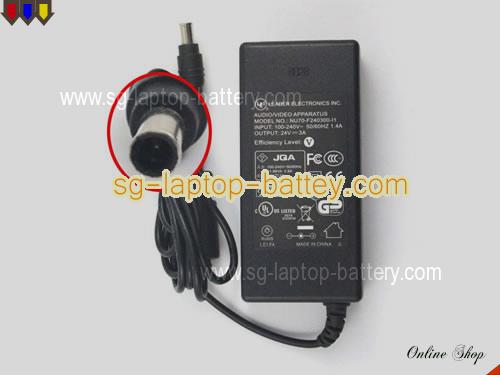  image of LEI NU70-F240300-L1 ac adapter, 24V 3A NU70-F240300-L1 Notebook Power ac adapter LEI24V3A72W-6.5x4.0mm