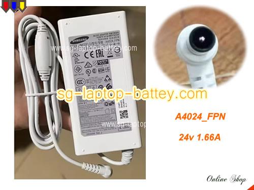  image of SAMSUNG A4024-FPN ac adapter, 24V 1.66A A4024-FPN Notebook Power ac adapter SAMSUNG24V1.66A40W-6.5x4.4mm-White