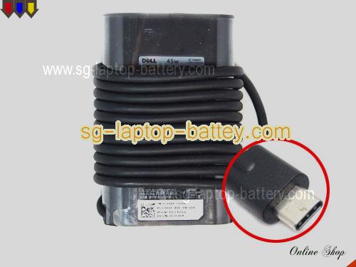 DELL LATITUDE 7370 adapter, 20V 2.25A LATITUDE 7370 laptop computer ac adaptor, DELL20V2.25A45W-Type-C