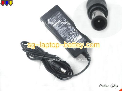 LG 23EA63T adapter, 19V 2.1A 23EA63T laptop computer ac adaptor, LG19V2.1A40W-6.5x4.0mm