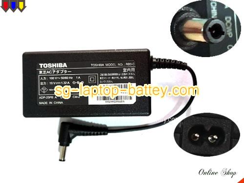 TOSHIBA VC-RV1 adapter, 19V 1.32A VC-RV1 laptop computer ac adaptor, TOSHIBA19V1.32A25W-5.5x2.5mm-min