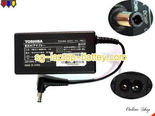 TOSHIBA VC-RVS2 adapter, 19V 1.32A VC-RVS2 laptop computer ac adaptor, TOSHIBA19V1.32A25W-5.5x2.5mm-min