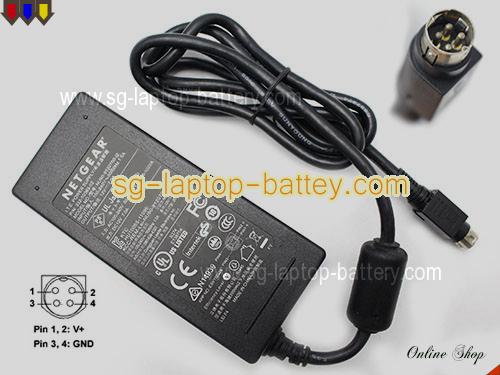  image of NETGEAR NU90-9120700-I2 ac adapter, 12V 7A NU90-9120700-I2 Notebook Power ac adapter NETGEAR12V7A84W-4PIN-SZXF