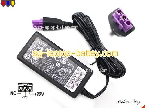 HP DESKJET 2548 adapter, 22V 0.455A DESKJET 2548 laptop computer ac adaptor, HP22V0.455A10W-Molex-3pins