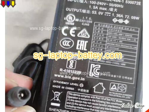  image of HOIOTO ADS-110DL-48N-1 ac adapter, 53V 1.36A ADS-110DL-48N-1 Notebook Power ac adapter HOIOTO53V1.36A72W-6.5x4.4mm