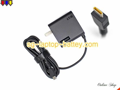  image of LENOVO GX20Z770317 ac adapter, 20V 3.25A GX20Z770317 Notebook Power ac adapter LENOVO20V3.25A65W-Type-C-US-B