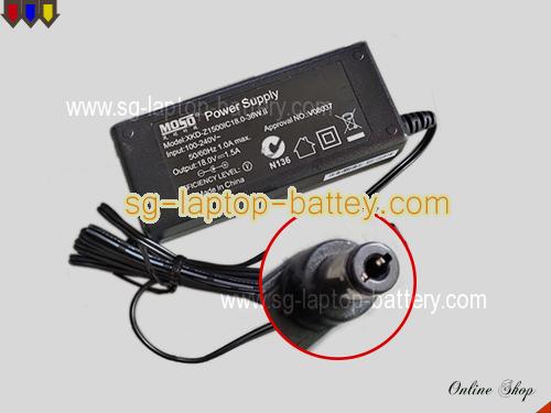  image of MOSO XKD-Z1500IC18.0-36W ac adapter, 18V 1.5A XKD-Z1500IC18.0-36W Notebook Power ac adapter MOSO18V1.5A27W-5.5x2.5mm