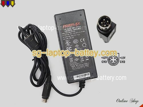  image of POSIFLEX SW-1959 ac adapter, 12V 5A SW-1959 Notebook Power ac adapter POSIFLEX12V5A60W-4Pin