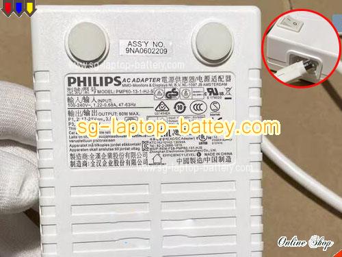  image of PHILIPS PMP60-13-1-HJ-S ac adapter, 17V 3.53A PMP60-13-1-HJ-S Notebook Power ac adapter PHILIPS17V3.53A60W-4PINS-W