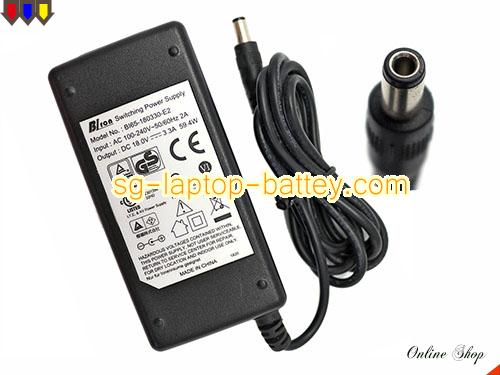  image of BIRON BI65-180330-E2 ac adapter, 18V 3.3A BI65-180330-E2 Notebook Power ac adapter BIRON18V3.3A59.4W-5.5x2.5mm