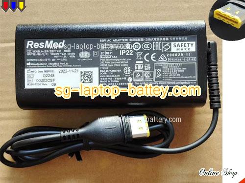 RESMED S11 adapter, 24V 2.71A S11 laptop computer ac adaptor, RESMED24V2.71A65W-Rectangle