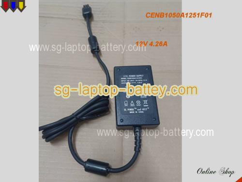  image of ITE CENB1050A1251F01 ac adapter, 12V 4.26A CENB1050A1251F01 Notebook Power ac adapter ITE12V4.26A51.12W-Molex-6Pins