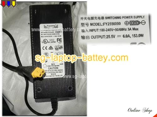  image of FUYUANG FY2556000 ac adapter, 25.5V 6A FY2556000 Notebook Power ac adapter FUYUANG25.5V6A153W-2Holes