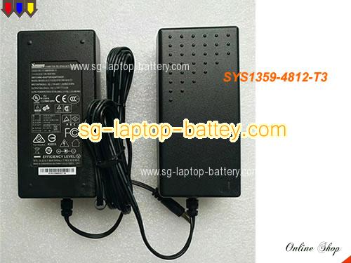  image of SUNNY SYS1359-4812-T3 ac adapter, 12V 4A SYS1359-4812-T3 Notebook Power ac adapter SUNNY12V4A48W-5.5x2.1mm