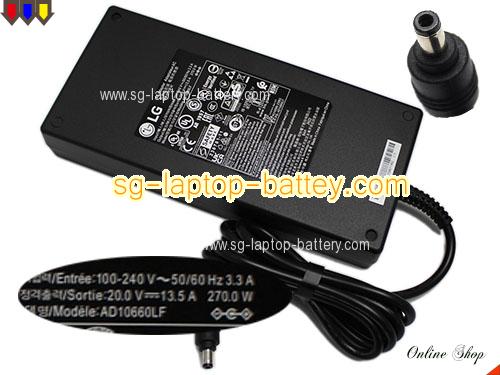 LG 45GS95QE adapter, 20V 13.5A 45GS95QE laptop computer ac adaptor, LG20V13.5A270W-5.5x2.5mm