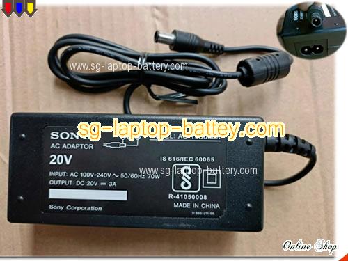  image of SONY AC-YJS060K ac adapter, 20V 3A AC-YJS060K Notebook Power ac adapter SONY20V3A60W-6.5x4.0mm-IN