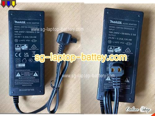  image of MAKITA GM152-2400525-D ac adapter, 24V 5.25A GM152-2400525-D Notebook Power ac adapter MAKITA24V5.25A126W-RF-2Holes