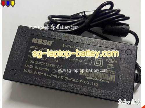  image of MOSO MSA-Z1700IC27.0-48W-P ac adapter, 27V 1.7A MSA-Z1700IC27.0-48W-P Notebook Power ac adapter MOSO27V1.7A48W-5.5x2.1mm