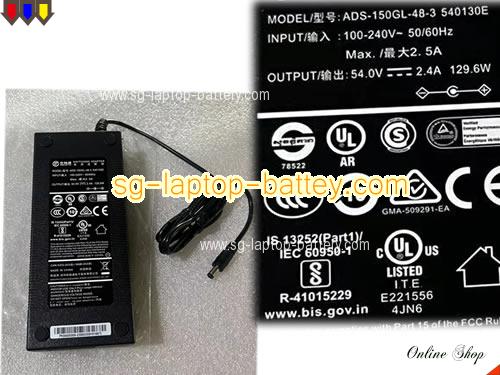  image of HOIOTO ADS-150GL-48-3 540130E ac adapter, 54V 2.4A ADS-150GL-48-3 540130E Notebook Power ac adapter HOIOTO54V2.4A129.6W-5.5x2.1mm