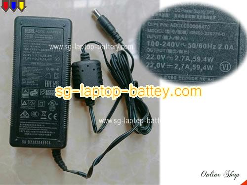  image of GVE GM60-2220270-D ac adapter, 22V 2.7A GM60-2220270-D Notebook Power ac adapter GVE22V2.7A59.4W-5.5x2.1mm