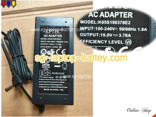  image of KPTEC K65S190378E2 ac adapter, 19V 3.78A K65S190378E2 Notebook Power ac adapter KPTEC19V3.78A71.82W-5.5x2.1mm