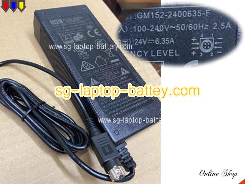  image of GVE GM152-2400635-F ac adapter, 24V 6.35A GM152-2400635-F Notebook Power ac adapter GVE24V6.35A152.4W-4Pins-ZZYF