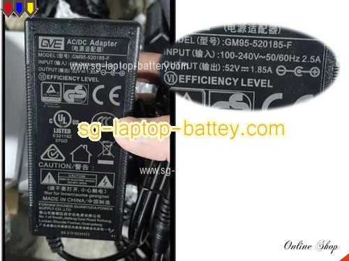  image of GVE GM95-520185-F ac adapter, 52V 1.85A GM95-520185-F Notebook Power ac adapter GVE52V1.85A96.2W-5.5x2.5mm