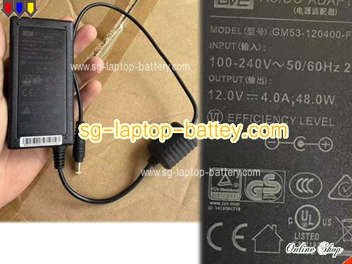  image of GVE GM53-120400-F ac adapter, 12V 4A GM53-120400-F Notebook Power ac adapter GVE12V4A48W-5.5x2.5mm-GM53F