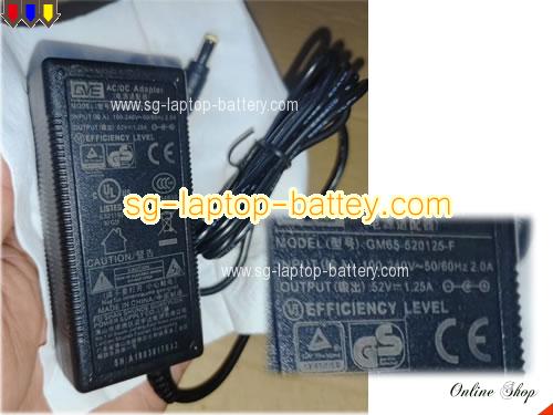  image of GVE GM65-520125-F ac adapter, 52V 1.25A GM65-520125-F Notebook Power ac adapter GVE52V1.25A65W-5.5x2.1mm-GM65F