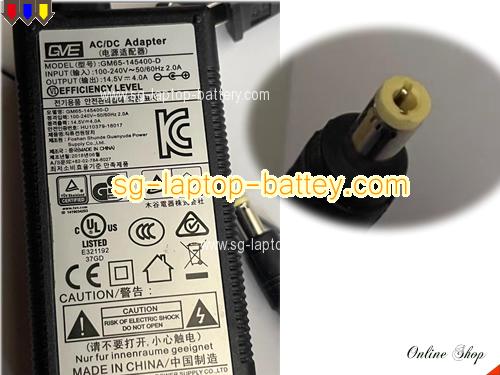  image of GVE GM65-145400-D ac adapter, 14.5V 4A GM65-145400-D Notebook Power ac adapter GVE14.5V4A58W-5.5x2.5mm-GM65