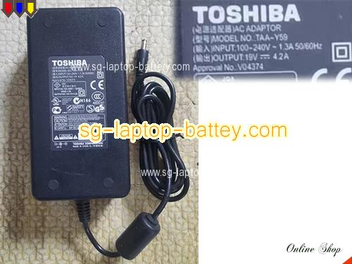  image of TOSHIBA TAA-Y59 ac adapter, 19V 4.2A TAA-Y59 Notebook Power ac adapter TOSHIBA19V4.2A79.8W-5.5x2.1mm