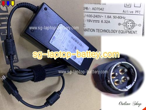  image of ACBEL AD7042 ac adapter, 19V 6.32A AD7042 Notebook Power ac adapter ACBEL19V6.32A120W-4Pins-SZXF