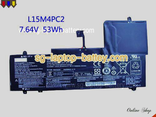 Genuine LENOVO Yoga 710-14ISK 80TY003GCK Battery For laptop 6360mAh, 53Wh , 7.6V, Black , Li-ion